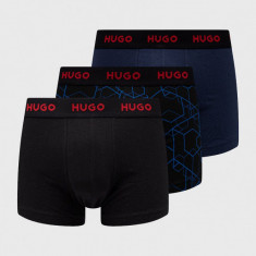 HUGO boxeri (3-pack) bărbați, culoarea bleumarin 50480170