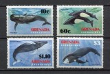 Grenada Grenadines 1983 - Fauna marina, balene, serie neuzata