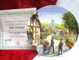 FARFURIE DECORATIVA PORTELAN ENGLEZESC ROYAL DOULTON BRADEX CU CERTIFICAT ROSE COTTAGE