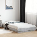 VidaXL Cadru de pat, gri beton, 75x190 cm, lemn prelucrat