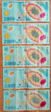 Bancnote 2000 lei - Rom&acirc;nia, 1999