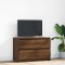 Gossi dulap tv stejar maro 80x35x54 cm lemn prelucrat