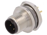 Soclu M12 4-Pin Tată IP67 250V, TE Connectivity
