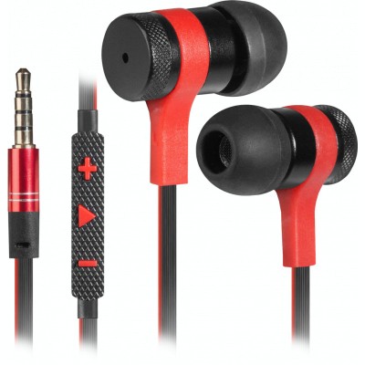 Handsfree Casti In-Ear Defender Arrow, Cu microfon, 3.5 mm, 1.2m, Negru Rosu foto