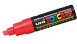 Marker - Posca PC-8K - rosu fluorescent, 8mm | Uni