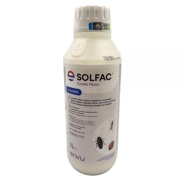 Solfac Combi Maxx 1L pentru combaterea muștelor ț&acirc;nțarilor g&acirc;ndacilor ploșnițelor de pat furnicilor