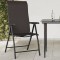 Gossi scaune rabatabile de gradina 4 buc., cafea neagra, poliratan