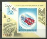 1979 - Jocurile Olimpice Lake Placid, colita nedantelata neuzata