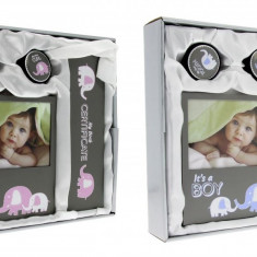 Rama foto Baby Evan 10x15, set cutiuta suvita dintisor, certificat, cutie eleganta