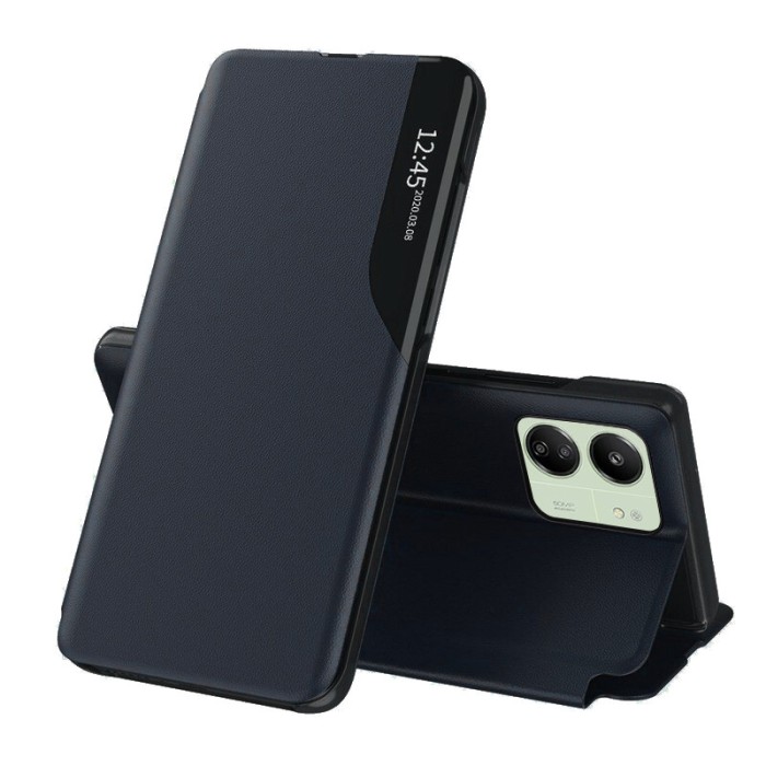 Husa Xiaomi Redmi 13C 4G Eco Leather View flip tip carte, albastru