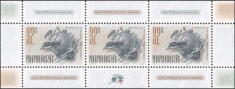 UNGARIA 1999-125 ANI UPU-BLOC CU UN STREIF DE 3 TIMBRE NESTAMPILATE MNH