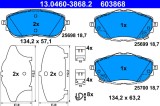 ATE 13.0460-3868.2 set placute frana,frana disc