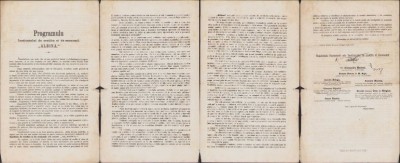 A744 Programul Institutului de credit și economii Albina din Sibiu &amp;icirc;n 1871, la &amp;icirc;nființare foto