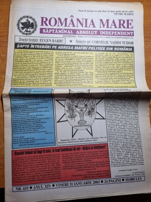 romania mare 31 ianuarie 2003-corneliu vadim tudor foto
