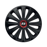 Cumpara ieftin Set 4 capace roti Negre Cu Inel Rosu Trend R14 pentru gama auto Hyundai, Autohelix MSA