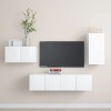 VidaXL Set dulapuri TV, 4 piese, alb, PAL