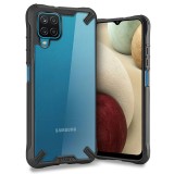 Husa Plastic - TPU Tech-Protect RZANTS pentru Samsung Galaxy A12 A125, Transparenta Neagra