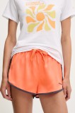 Adidas Originals pantaloni scurți Sprinter Shorts culoarea portocaliu, cu imprimeu, high waist, JD3608