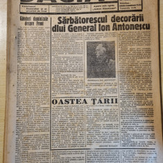 ziarul dacia 11 august 1941-maresalul antonescu decorat de hitler,crucea de fier