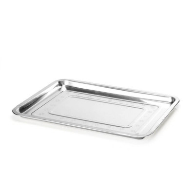 Tava Inox, 30x40 cm, Culoare Argintie, Tava de Inox, Tava din Inox Dreptunghiulara, Tava de Inox pentru Servire, Platouri si Tavi, Tavi din Inox, Tavi foto