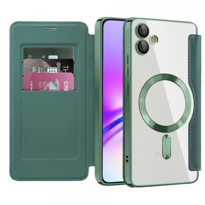 Husa MagSafe pentru Samsung Galaxy A05 A055, Techsuit, SmartMag Book, Verde foto