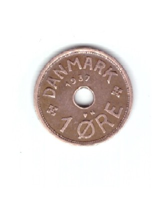 Moneda Danemarca 1 ore 1937, stare foarte buna, curata foto