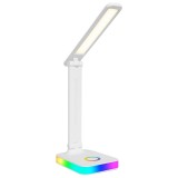 Cumpara ieftin Lampa Birou LED, 3 Moduri Iluminare, Lumina RGB, Control Touch, Brat Flexibil 180&deg;, Pliabila, Alimentare USB, Alb