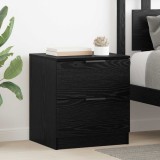 vidaXL Dulap de noapte cu sertar 2 pcs Stejar Negru 45 x 39 x 50 cm 880509