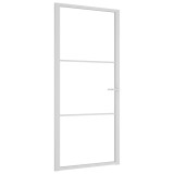 Cumpara ieftin Usa de interior, 93x201,5 cm, alb, sticla ESG si aluminiu