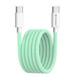 Techsuit - Data Cable (PCB114D) - for Apple, Android, Type-C, Super Fast Charging, PD60W, Flexible, Durable, 1m - Green
