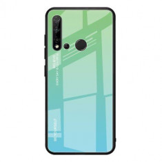 Husa Huawei P20 Lite 2019 / Nova 5i Cu Spate Din Sticla Verde foto
