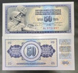 IUGOSLAVIA 50 DINARA / DINARI 1968 , UNC , P - 83c ( Nr de serie cu 7 cifre ) , necirculata