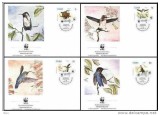 !!! CUBA - LOT 4 FDC PASAREA COLIBRI - 1992, Fauna