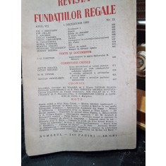 Revista Fundatiilor Regale Anul VII 1 Decembrie 1940 Nr. 12
