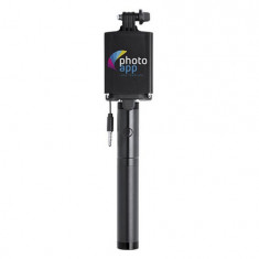 Selfie stick cu Power Bank 2200 mAh în negru