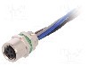 Conector M8, 5 pini, clasa etanseitate IP67, BULGIN - PXMBNI08FPF05BFL001