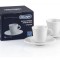 Set 2 cesti + 2 farfurii din portelan Delonghi DLSC308 - RESIGILAT