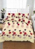 Cumpara ieftin Lenjerie de pat matrimonial cu husa elastic pat si fata perna patrata, Wish, bumbac mercerizat, multicolor