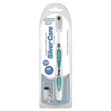 Cumpara ieftin Periuta dinti Silver Care One Whitening albire naturala perii Medii+1 rezerva interschimbabila Argint, actiune antibacteriana