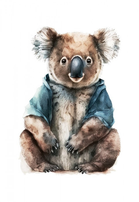 Sticker decorativ Koala, Gri, 80 cm, 3825ST