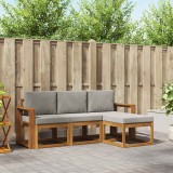 vidaXL Set de canapele de exterior 4 pcs Gri natural și deschis 3366224