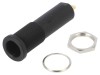 Conector Soclu Banana 4mm SCH&Uuml;TZINGER Aurit 16A 6kV Negru Montare Panou
