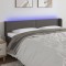vidaXL Tăblie de pat cu LED, gri, 163x16x78/88 cm, piele ecologică 3123056