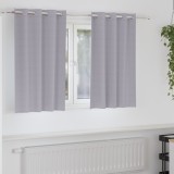 vidaXL Perdele cu perdele 2 pcs Gri metalic 140 x 140 cm Poliester