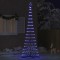 vidaXL Brad de Crăciun LED albastru 100.5 x 100.5 x 302.5 cm Metal 42018789