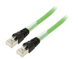 Patch cord RJ45 Cat 6a S/FTP, 0,5 m, verde