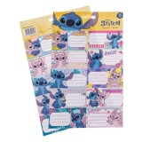 Etichete Lilo Stitch autocolante pentru coperti si caiete,20 bucati set