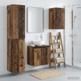 Set dulap baie 3 buc. Lemn vechi 33 x 34,5 x 160 cm