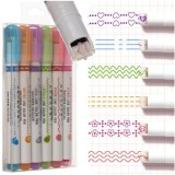 Set 6 Markere Decorative Maaleo, Culori Intense, Ideale pentru Bullet Journaling, Notite Creative si Desen, Varsta 8+
