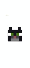 Figurina din lemn Cap Pisica Tuxedo Minecraft foto